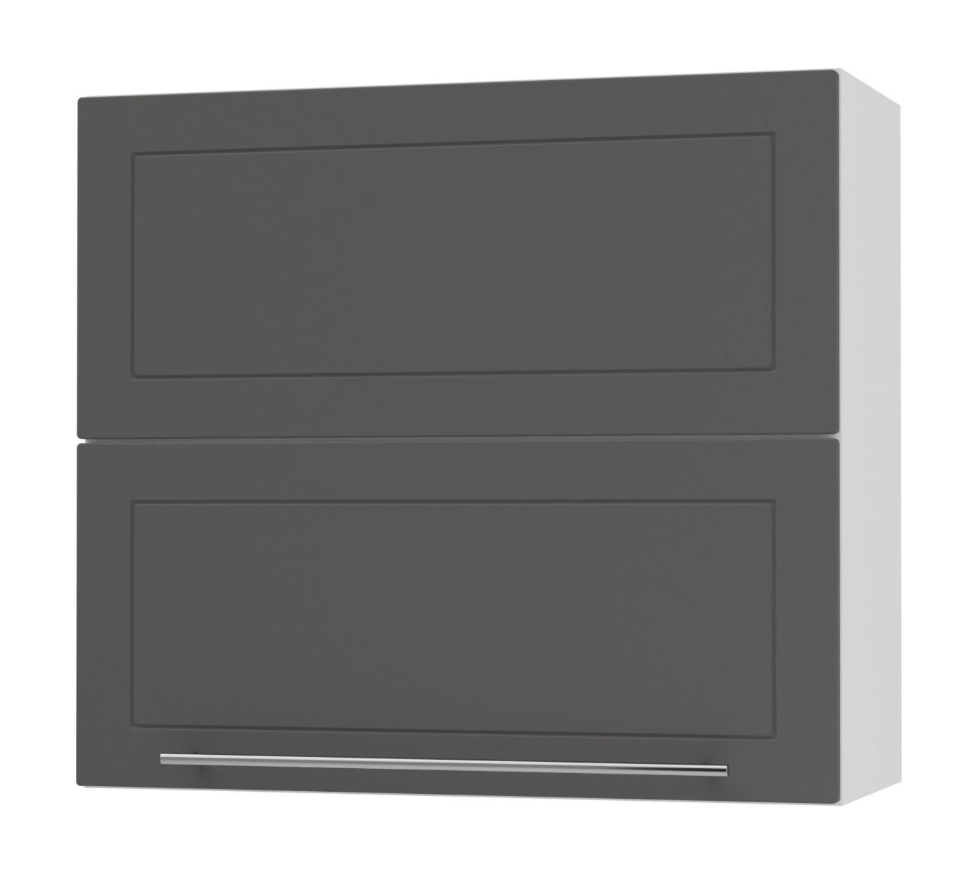 KÜCHENHÄNGESCHRANK Kvantum W8B/80 Graphit Matt / Weiß Matt 80 / 32,5 / 72cm - Graphitfarben/Weiß, Holz/Holzwerkstoff (80/72/32.5cm) - Feldmann-Wohnen