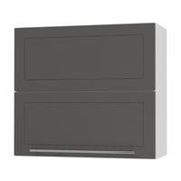KÜCHENHÄNGESCHRANK Kvantum W8B/80 Graphit Matt / Weiß Matt 80 / 32,5 / 72cm - Graphitfarben/Weiß, Holz/Holzwerkstoff (80/72/32.5cm) - Feldmann-Wohnen