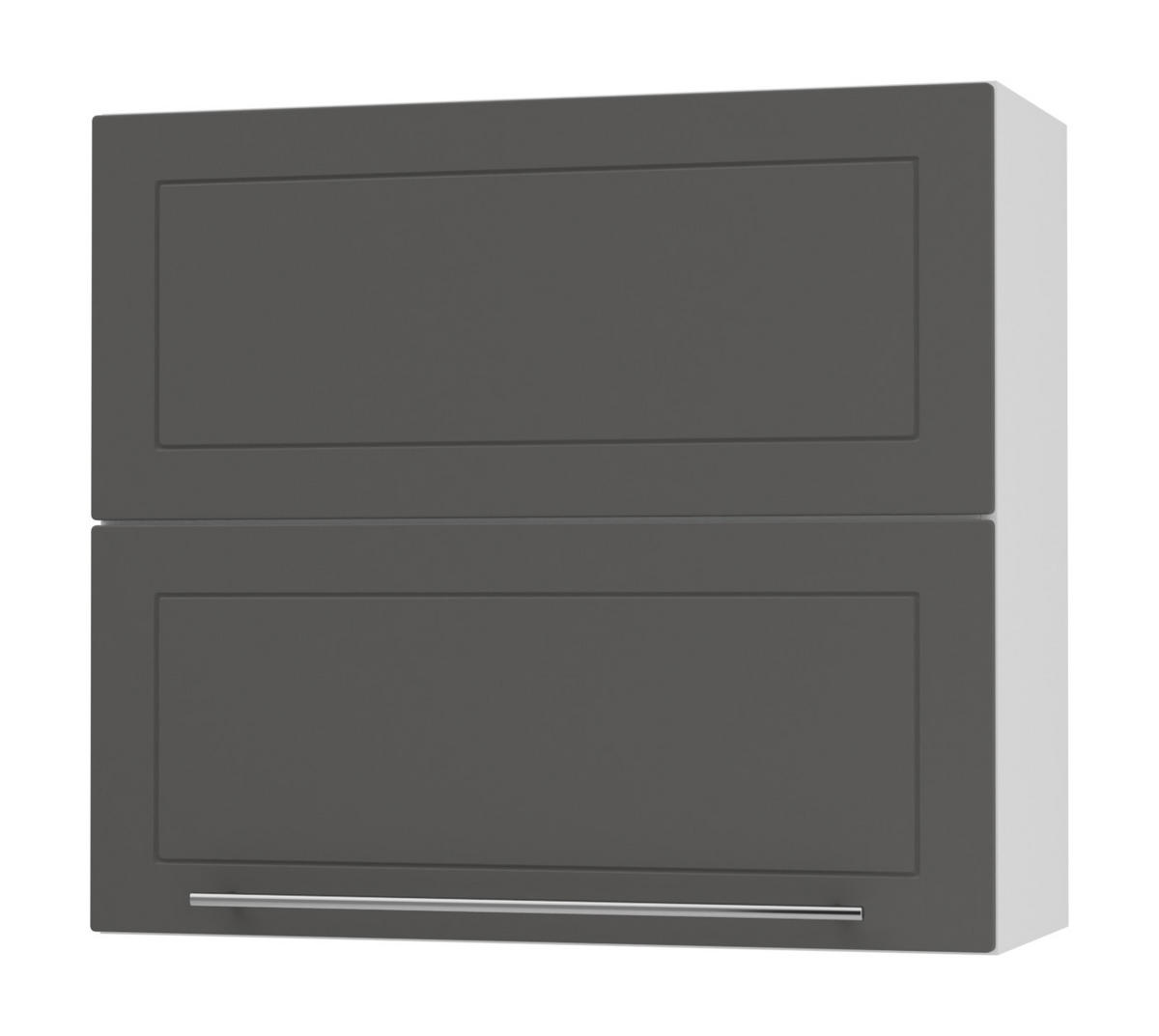 KÜCHENHÄNGESCHRANK Kvantum W8B/80 Graphit Matt / Weiß Matt 80 / 32,5 / 72cm - Graphitfarben/Weiß, Holz/Holzwerkstoff (80/72/32.5cm) - Feldmann-Wohnen
