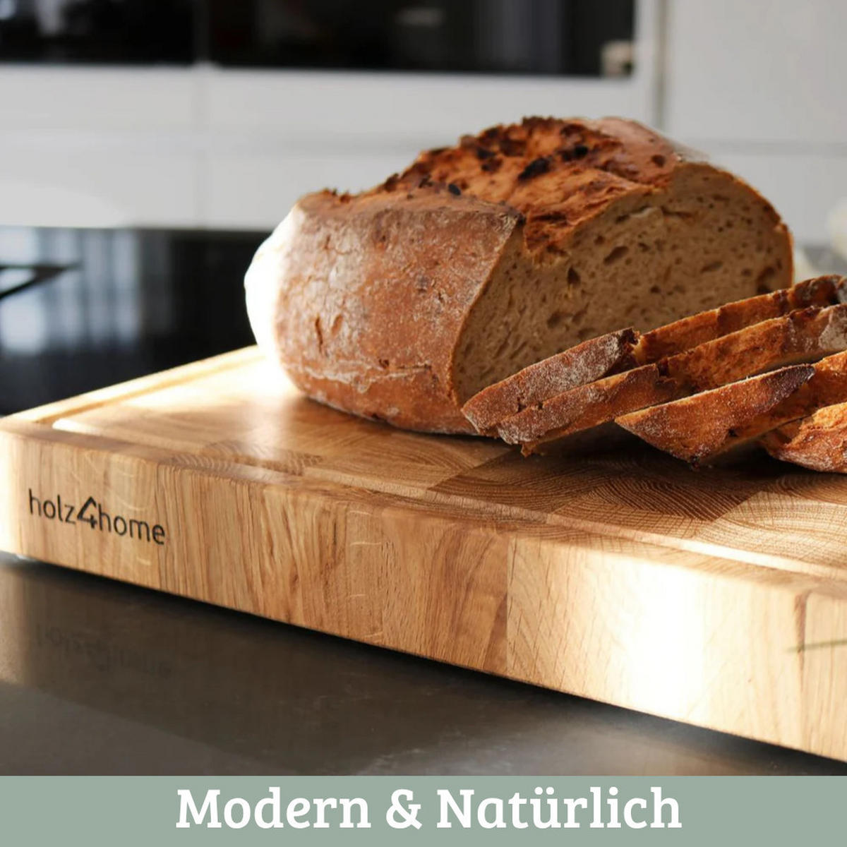 SCHNEIDEBRETT Holz groß EYGO klingenschonend 40x30x2,5 cm - Braun, Holz (40/30cm) - DELUKE