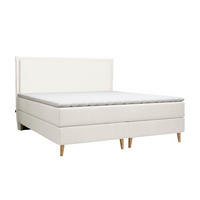 KONTINENTALBETT Calma Creme 140/200 cm mit Taschenmatratze - Creme/Naturfarben, Holz/Holzwerkstoff (140/200cm) - Maison de Reve