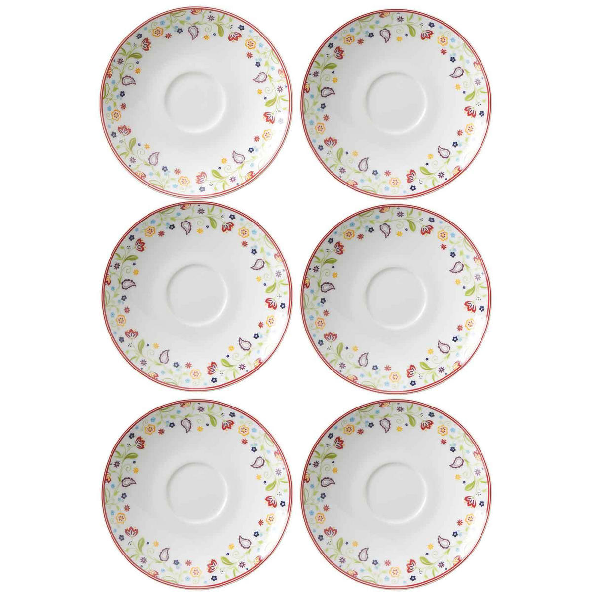 ESPRESSOUNTERTASSEN Shanti bunt ø 12.0 cm 6er Set - Multicolor, Keramik (12cm) - Ritzenhoff Breker