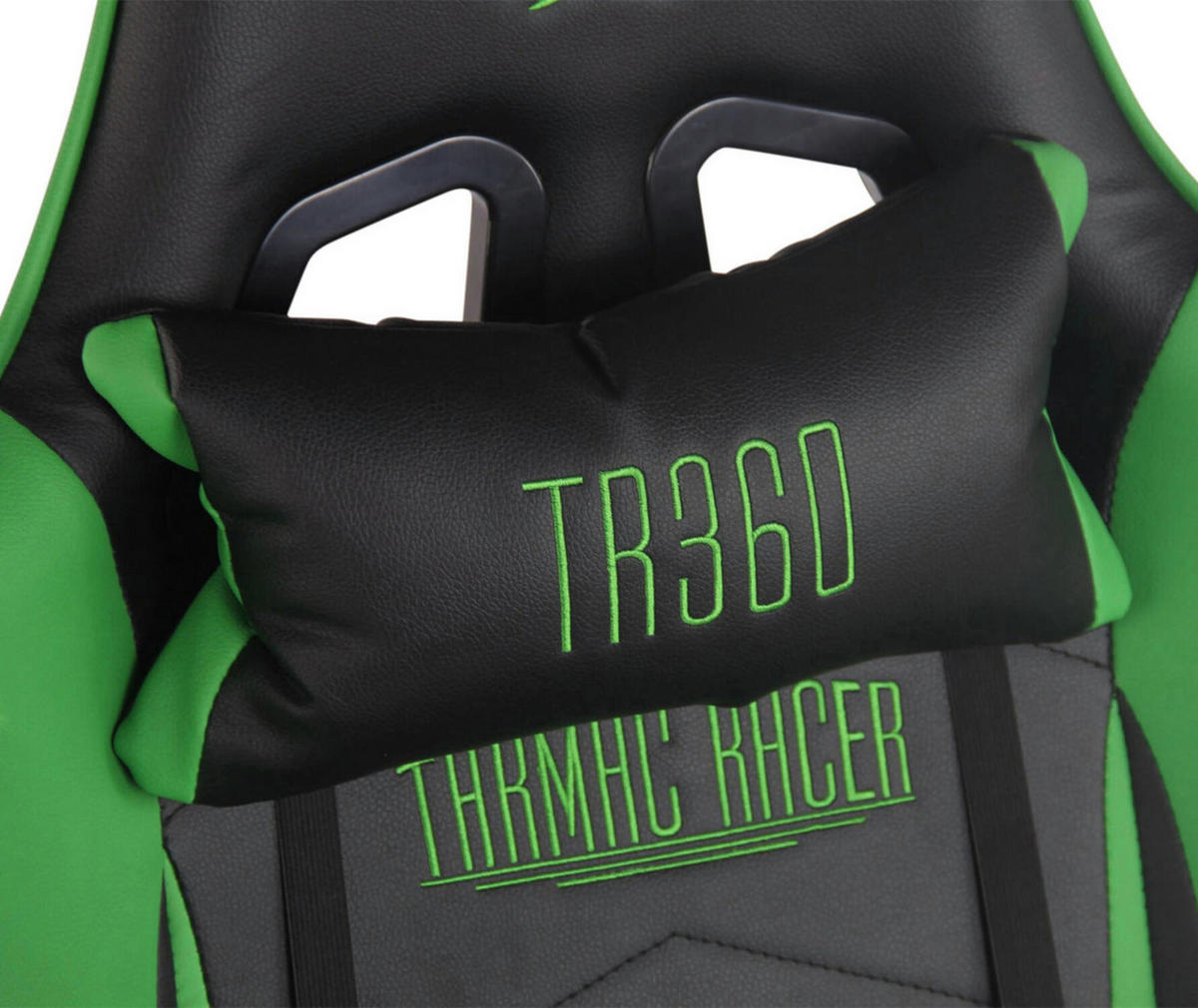 BÜROSTUHL Racing Turbine mit Fußablage, Schwarz/Grün - Grün, Kunststoff/Textil (67/142/58cm) - TPFLiving