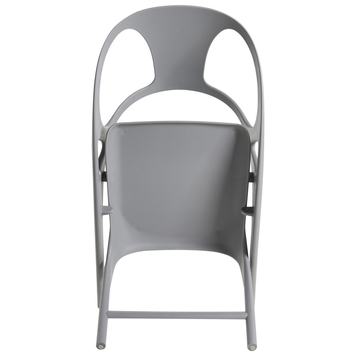 GARTENSTUHL 4er-Set Grau Nemi - Grau, Kunststoff (59/80/53cm) - Beliani