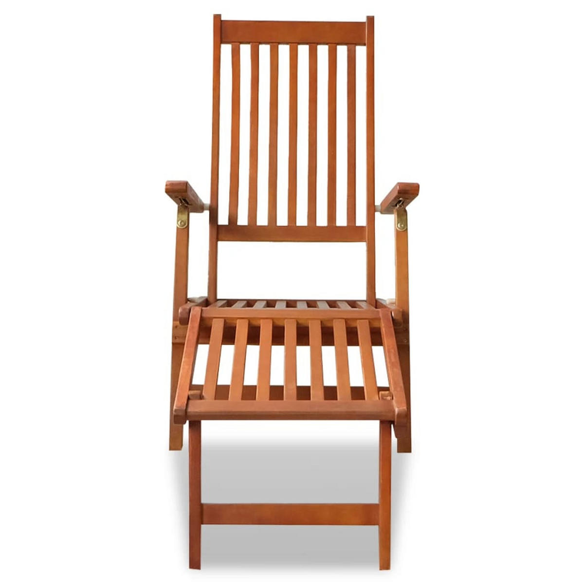 GARTENLIEGE mit Fußteil Massivholz Akazie - Braun, Holz (55/72/168cm) - furnicato