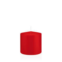 STUMPENKERZEN Rot Ø 98 x 100 mm, 6 Stück - Rot, Paraffin (10/10cm) - Wiedemann Kerzen
