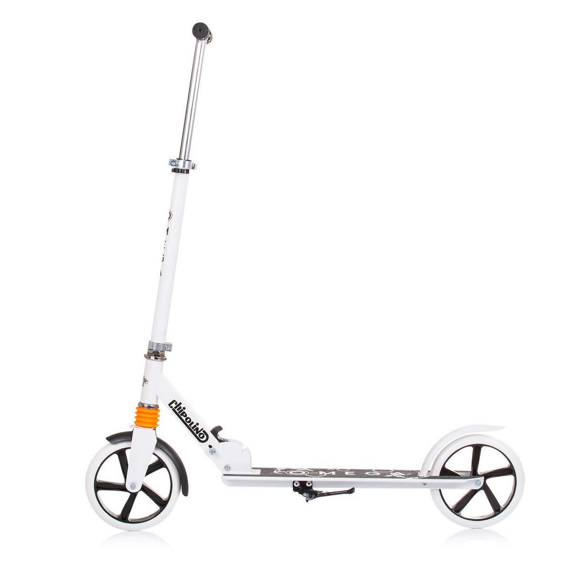 KINDERROLLER Omega weiß ABEC-7 Lager verstellbar faltbar Bremse - Weiß, Metall (80/34/90cm) - Chipolino