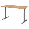 SCHREIBTISCH elektrisch XMST 80/160/74 cm in Eichefarben/Graphitfarben - Eichefarben/Graphitfarben, Holzwerkstoff (80/160/74cm) - bümö