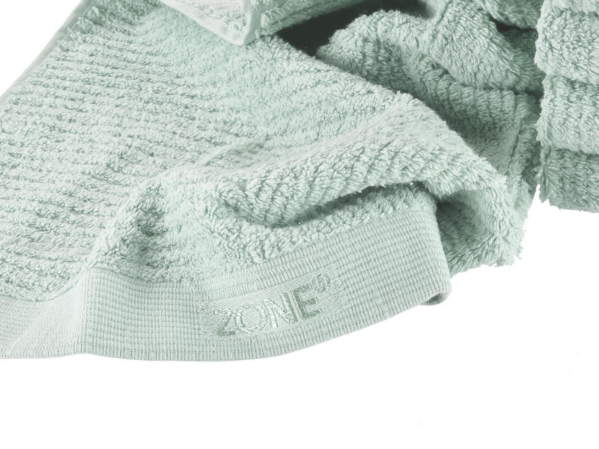 HANDTUCH Classic dusty green 50/100 cm - Türkis, Textil (50/100cm) - Zone Denmark