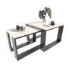 SATZTISCH im Industrie-Stil Weiß 2er-Set - Weiß, Holzwerkstoff (59.6/60/43.3cm) - Matkam Möbel