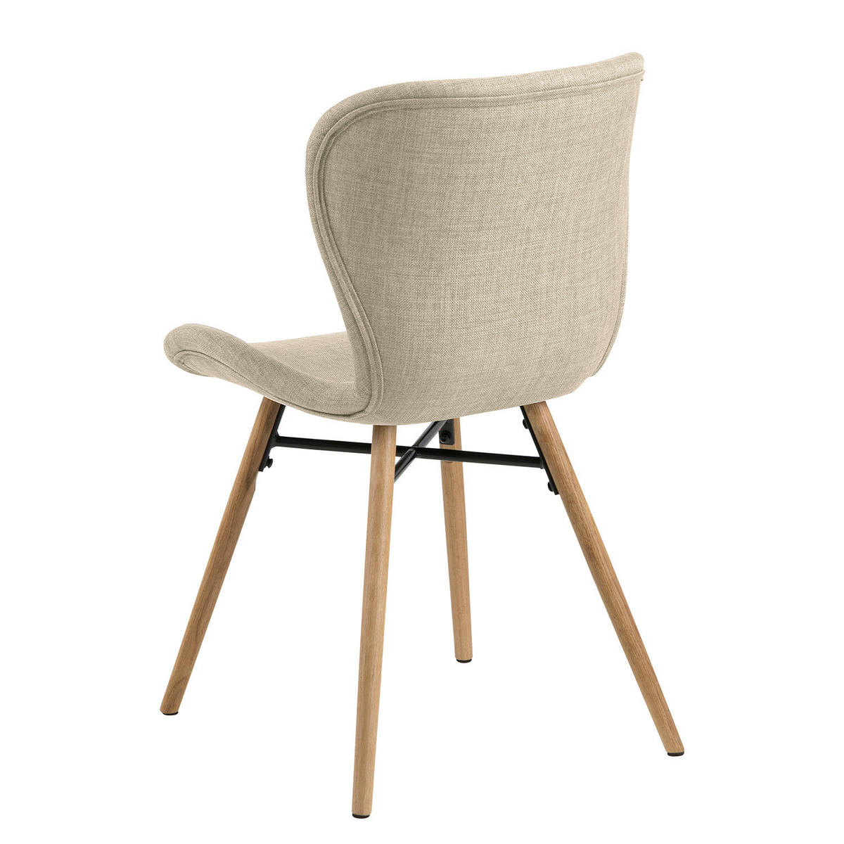 POLSTERSTUHL - 4er-Set - Buchefarben/Creme, Holz/Buchenholz (47/83/53cm) - home24