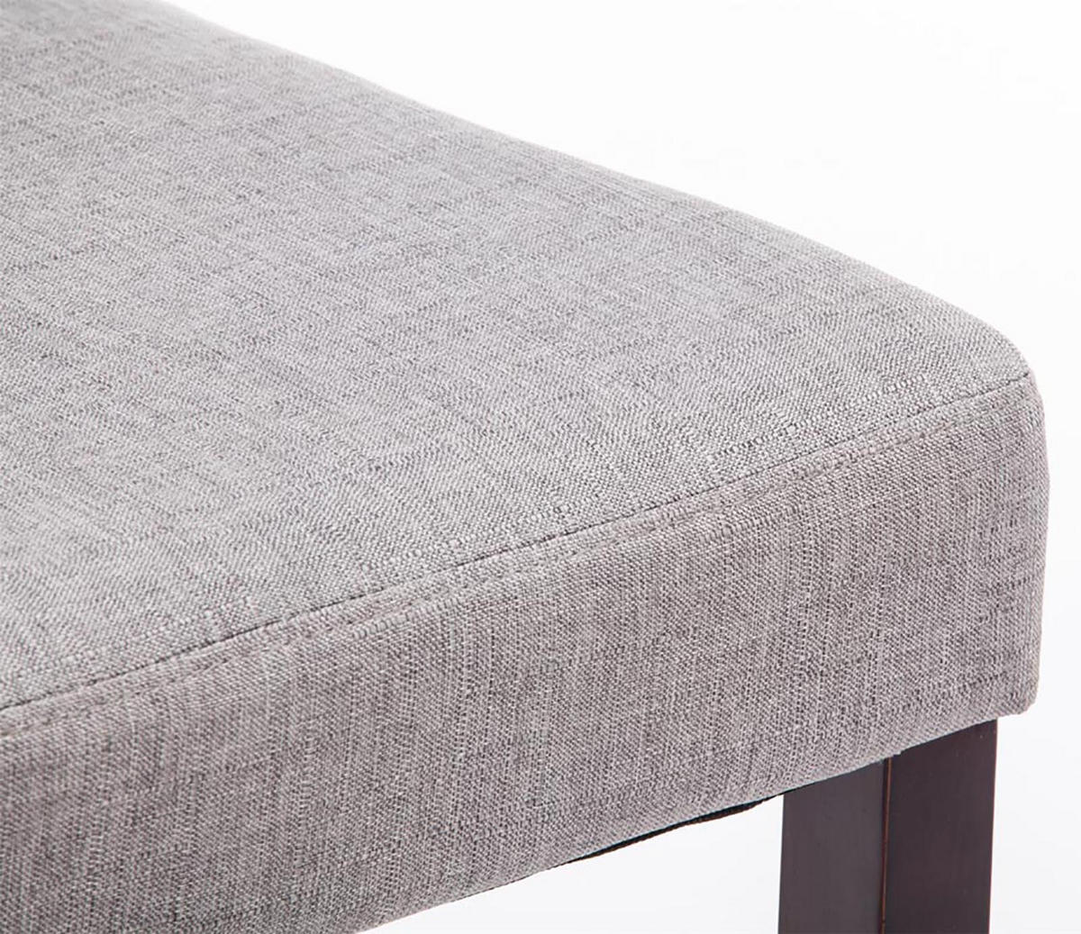 ESSZIMMERSTUHL Ines, 2er Set Stoff, Gestell Holz Cappuccino Hellgrau - Grau/Cappuccino, Holz/Textil (41/91/47cm) - TPFLiving