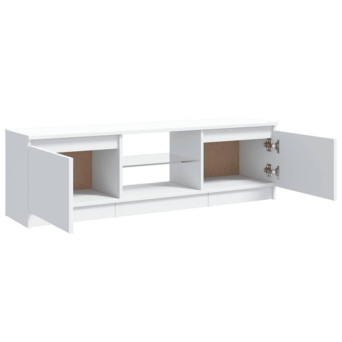 TV-SCHRANK Mit Led-Leuchten Weiss 120/30/36 Cm - Weiß, Holzwerkstoff (30/36/120cm) - vidaXL