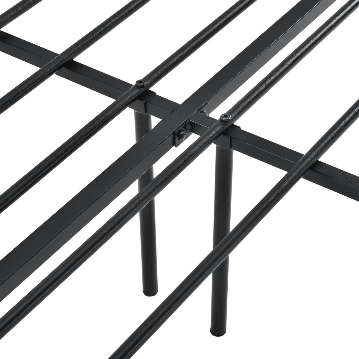 METALLBETT Apolda - Schwarz, Metall (140/200cm) - [en.casa]