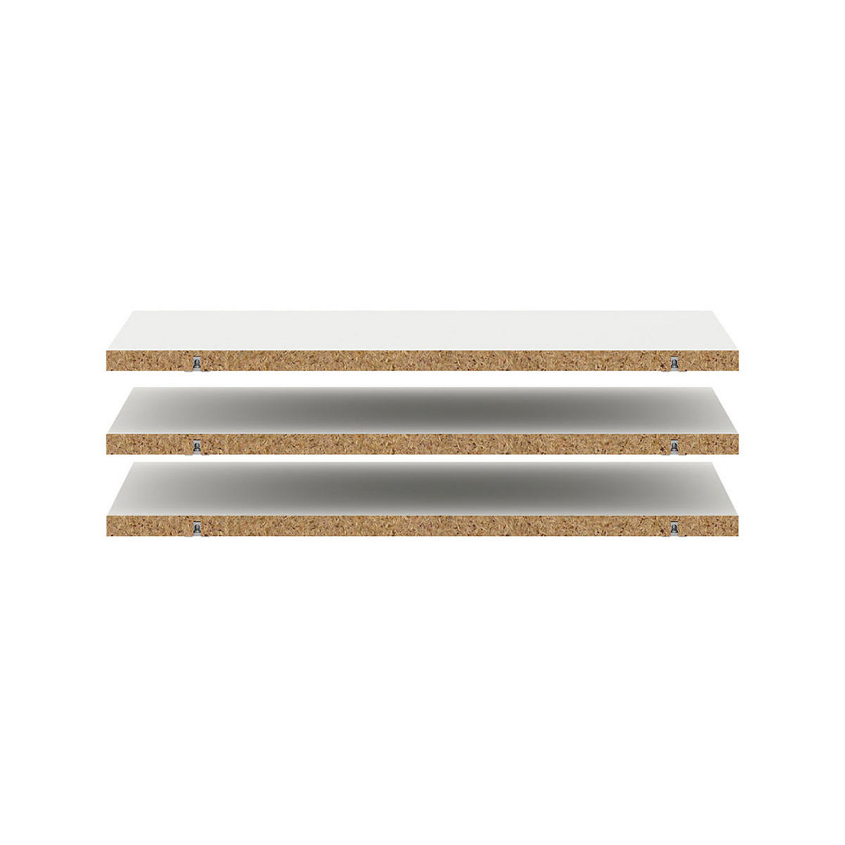 REGALBÖDEN, für Kleiderschrank Catania, Weiß, Holzwerkstoff, 2 x 55 x 57 cm - Weiß, Holzwerkstoff (2/57/55cm) - ebuy24