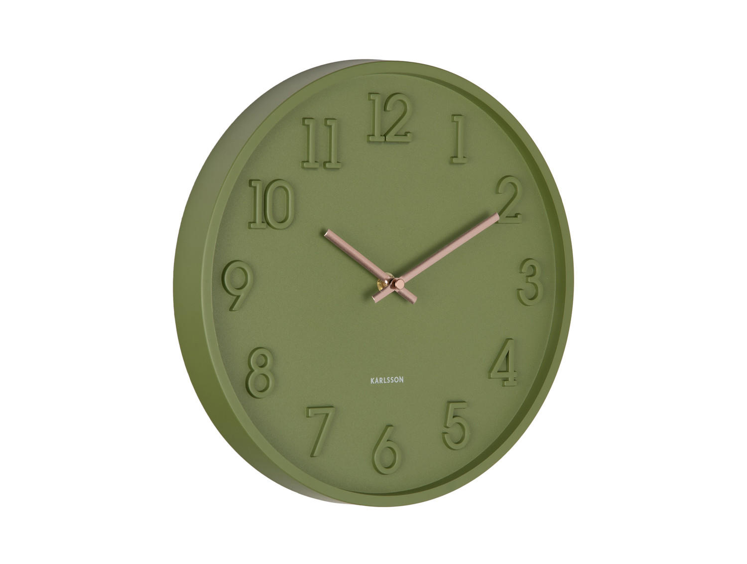 WANDUHR Calma 3.8/30/30 cm - Grün, Kunststoff (30/30/3.8cm) - Karlsson