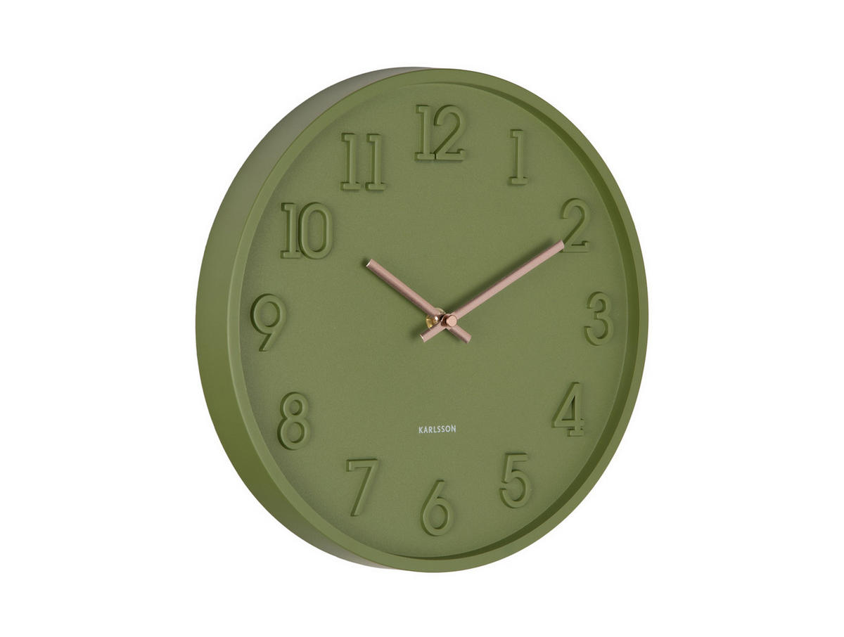 WANDUHR Calma 3.8/30/30 cm - Grün, Kunststoff (30/30/3.8cm) - Karlsson