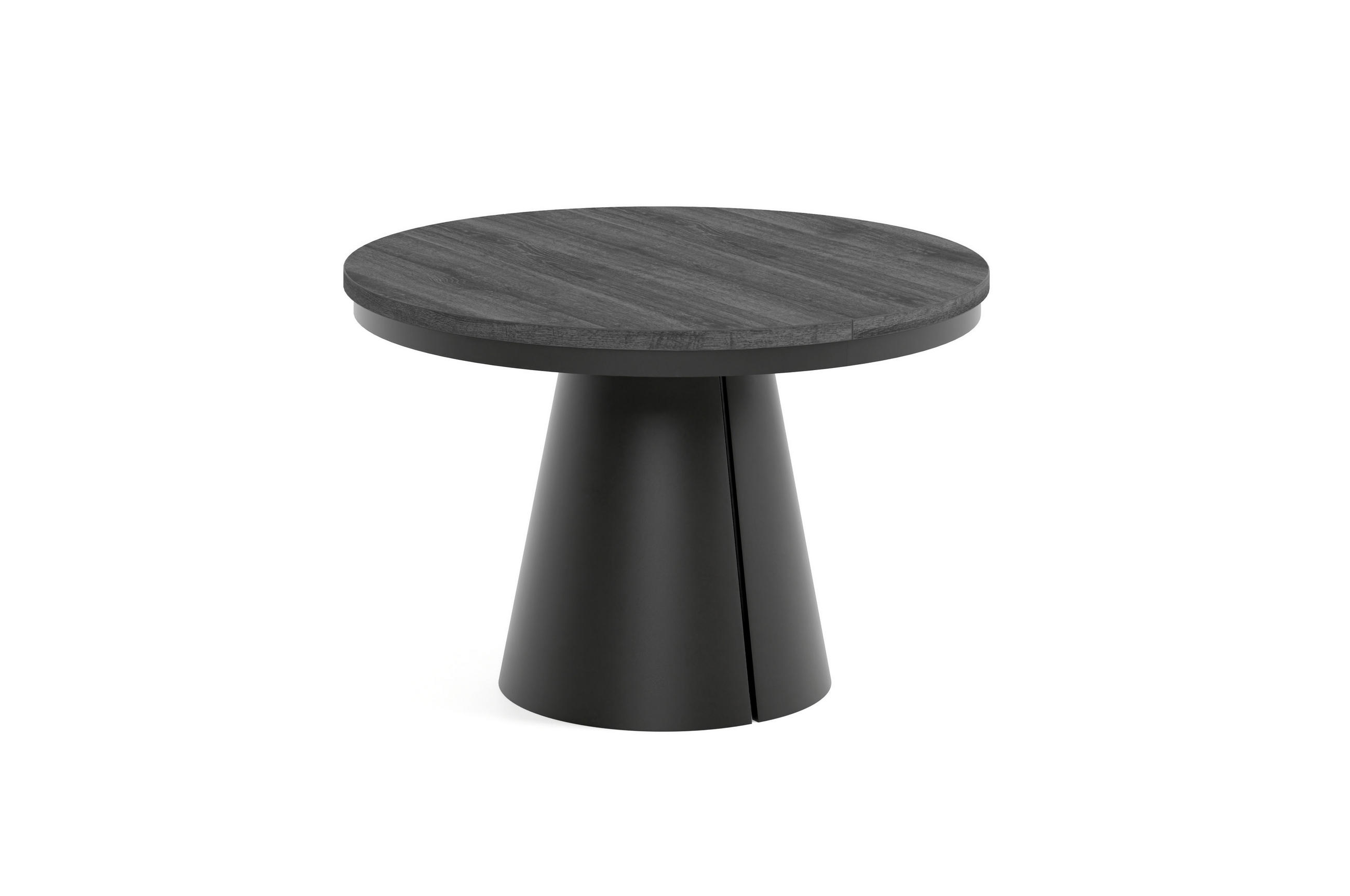 ESSTISCH CALMA Bis - Anthrazit/Schwarz, Holzwerkstoff/Metall (120/120/76cm) - Meblini