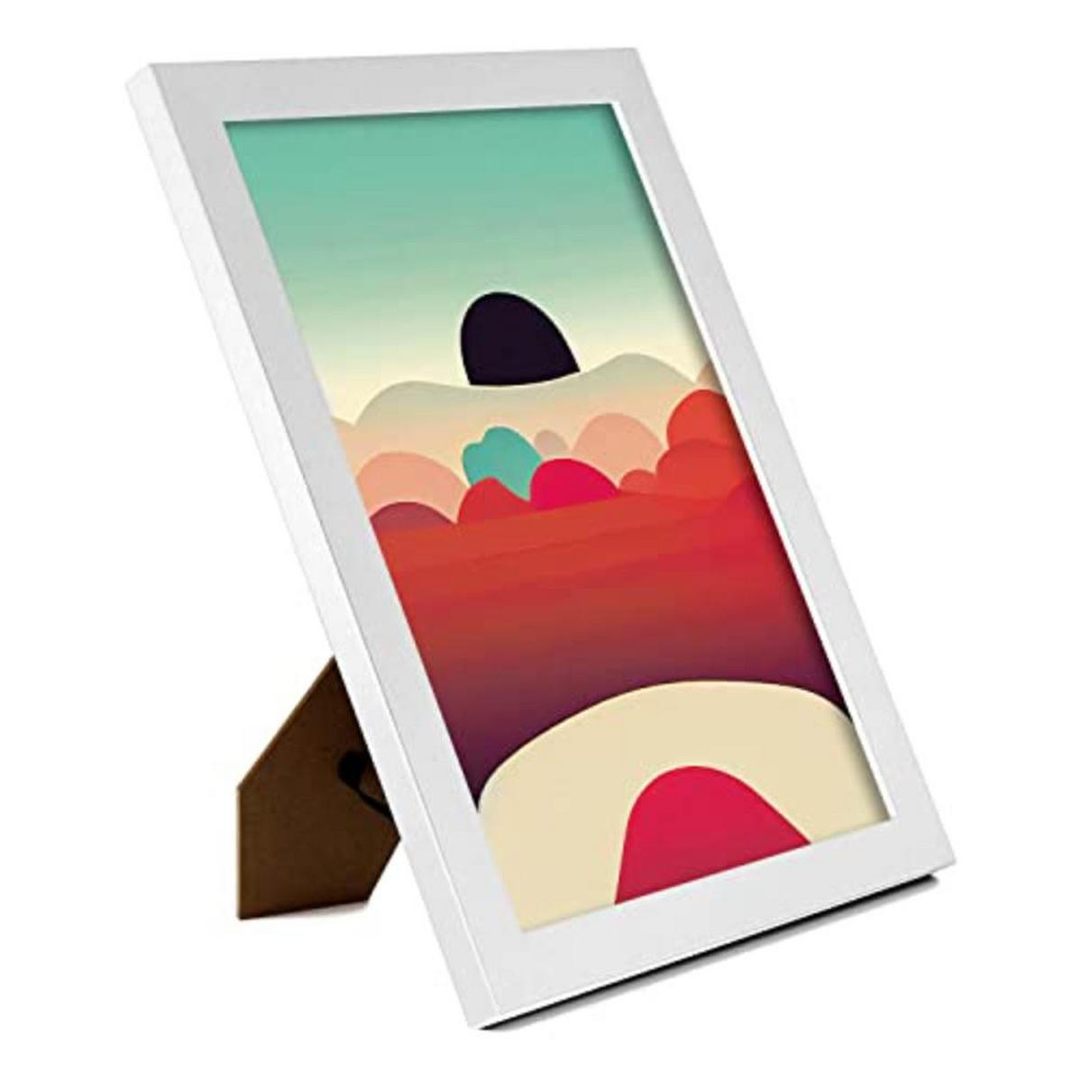 POSTER Set mit 4 Wolken Abstrakt Moderne Galaxien A4 Weißer Rahmen - Weiß, Papier (29.7/3cm) - Nacnic