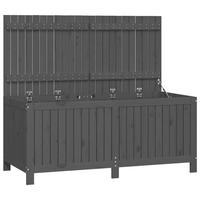 GARTENTRUHE Grau 147x68x64 cm Massivholz Kiefer - Grau, Holz (147/64/68cm) - furnicato