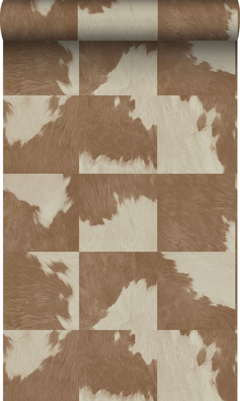 TAPETE Kuhfell-Optik 53 cm x 10.05 m - Braun, Papier (53/1000cm) - Origin Wallcoverings