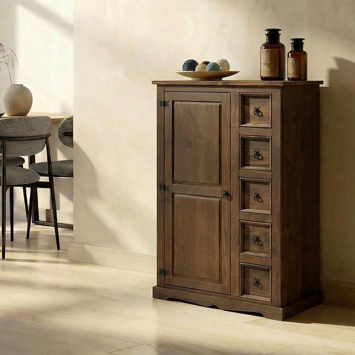 KOMMODE TEQUILA braun - Braun, Holz (95/150/45cm) - IDIMEX