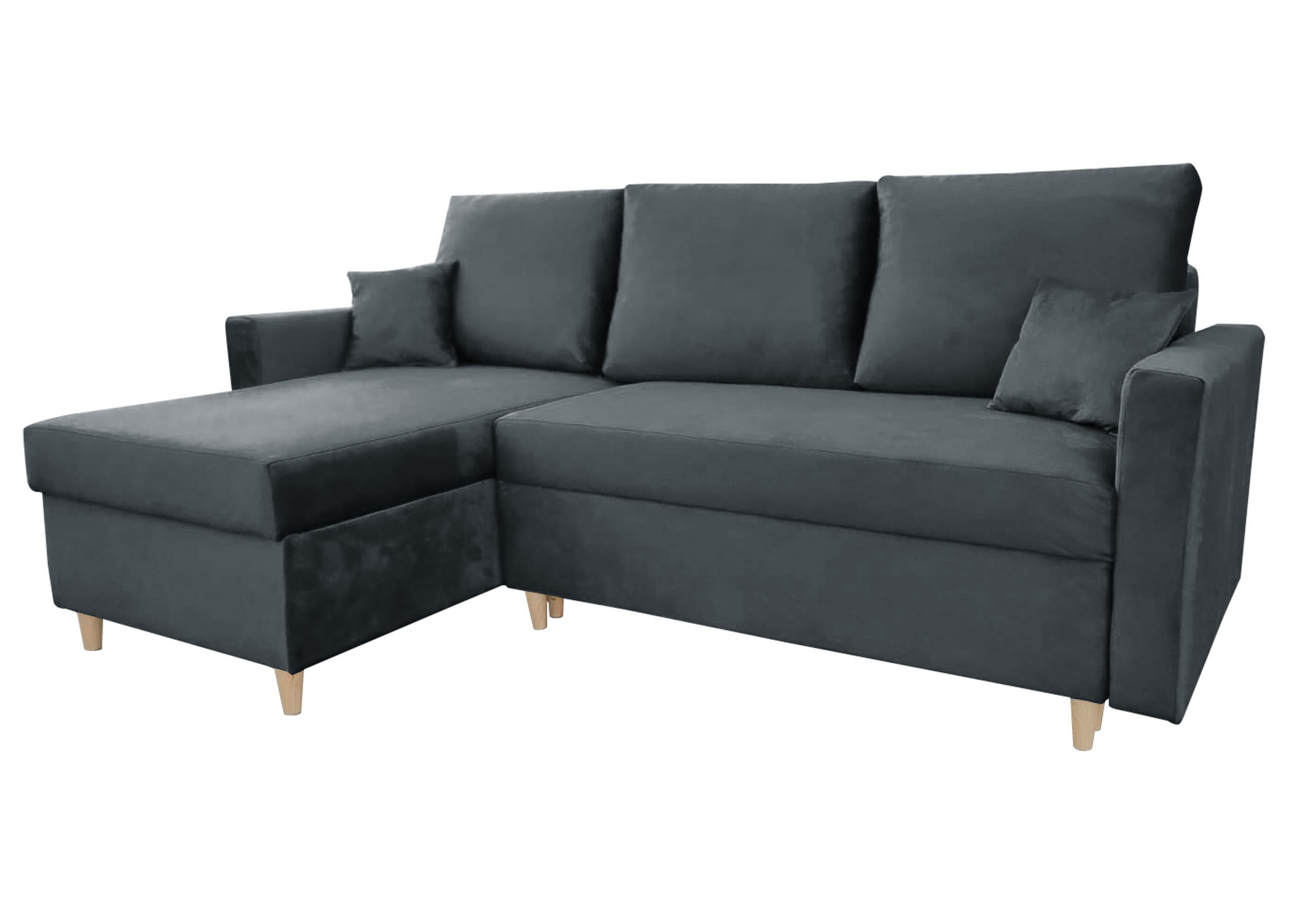 ECKSOFA Grafit MON Mit Schlaffunktion - Graphitfarben, Textil (222/142cm) - Sepro Meble