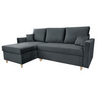 ECKSOFA Grafit MON Mit Schlaffunktion - Graphitfarben, Textil (222/142cm) - Sepro Meble
