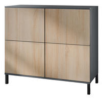 KOMMODE Rova Eiche sägerau - Eiche San Remo, Holzwerkstoff (92.5/83.5/35cm) - Vladon