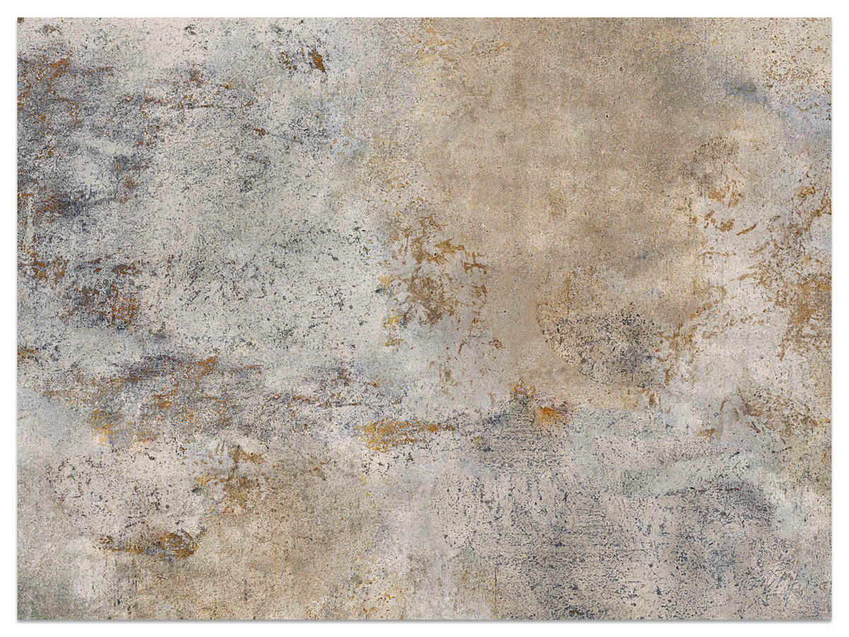 FOTOTAPETE für Wohnzimmer Grau Rost Beton Abstraktion 300x210 - Beige/Orange, Papier (300/210cm) - Muralo