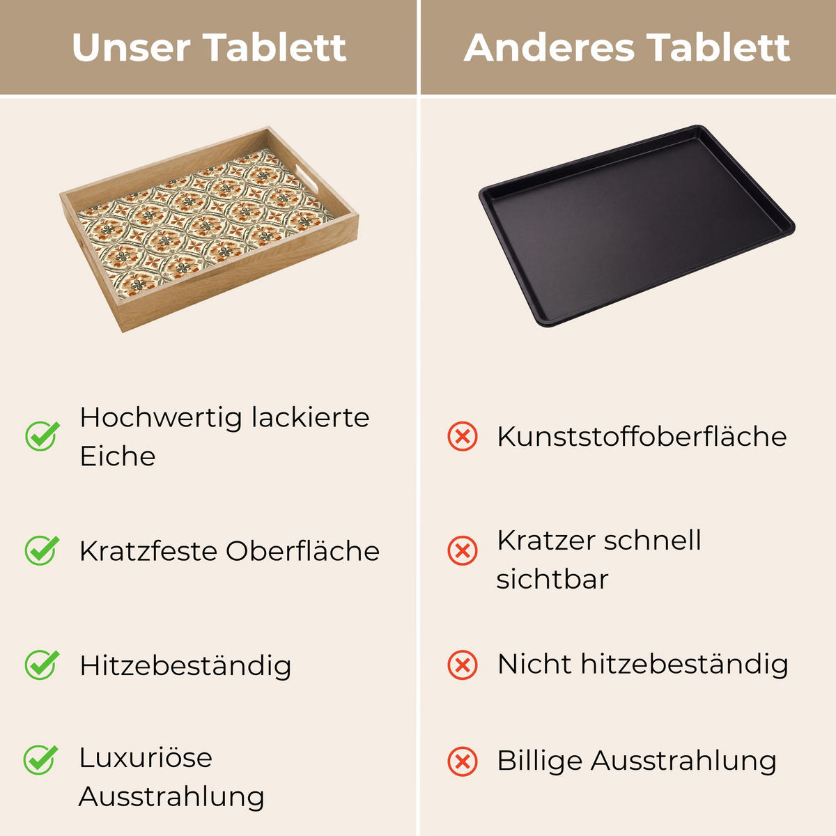 TABLETT - Elegant - antik - farbenfroh - 40x30 cm - Multicolor, Holz (40/5/5cm) - OnlyWow