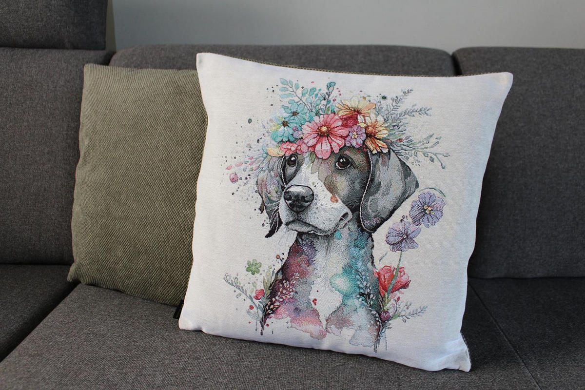 KISSENHÜLLE FANTASIE - Beige, Textil (45/45cm) - Yve! decoration