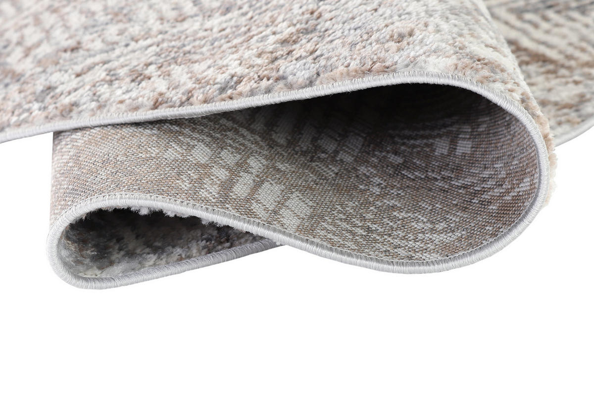 TEPPICH VALLEY Hellgrau Rund 240/240 cm - Hellgrau, Textil (240/240cm) - Tapiso