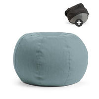 OUTDOOR POUF Der Kugelige - Blau, Textil (60/40/60cm) - Mokebo