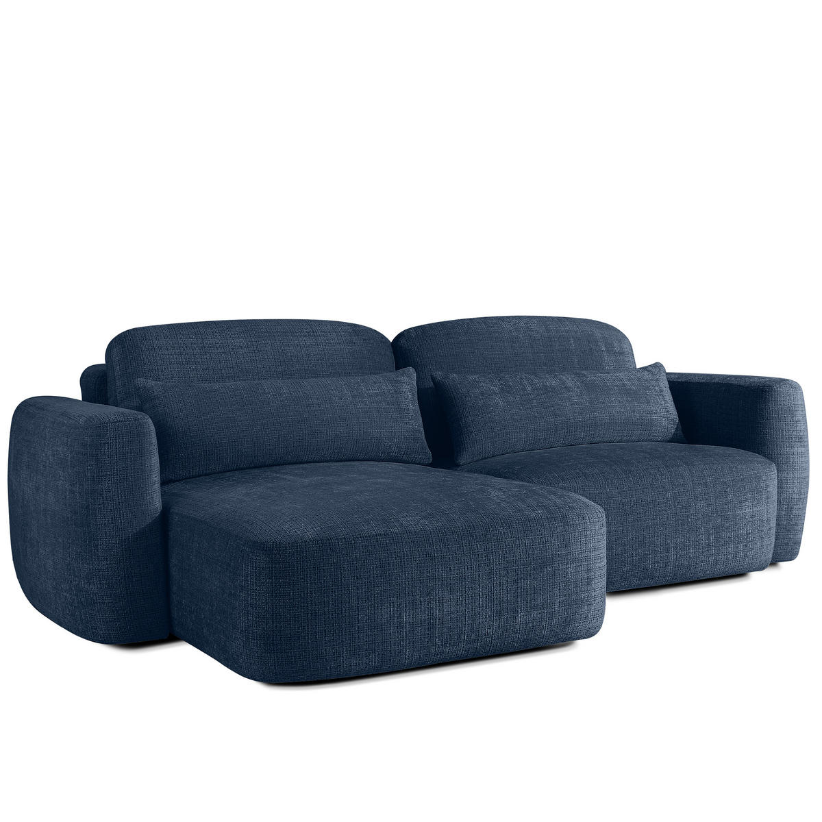 SITZGARNITUR ELOSA - Dunkelblau, Holz/Textil (245/85/165cm) - KONSIMO®