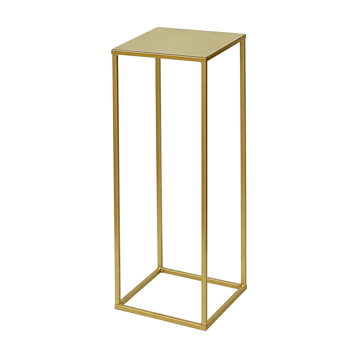 BLUMENHOCKER Metall Gold Eckig 62 cm 96406 M - Gelb, Metall (23/62/23cm) - DanDiBo