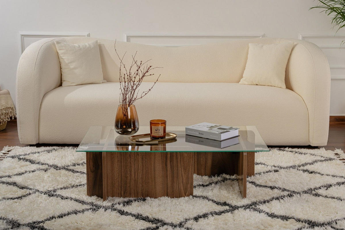 COUCHTISCH Flavio Nussbaum - Nussbaumfarben, Holzwerkstoff (65/105/30cm) - Habitat Garten