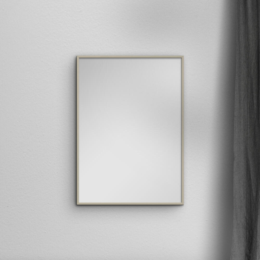 SPIEGEL - Kaschmirfarbenes Holz - Kaschmir, Holz/Papier (70/100/2cm) - Poster&Frame