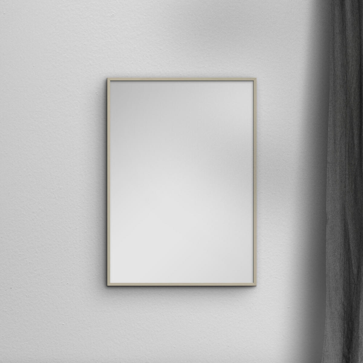 SPIEGEL - Kaschmirfarbenes Holz - Kaschmir, Holz/Papier (70/100/2cm) - Poster&Frame