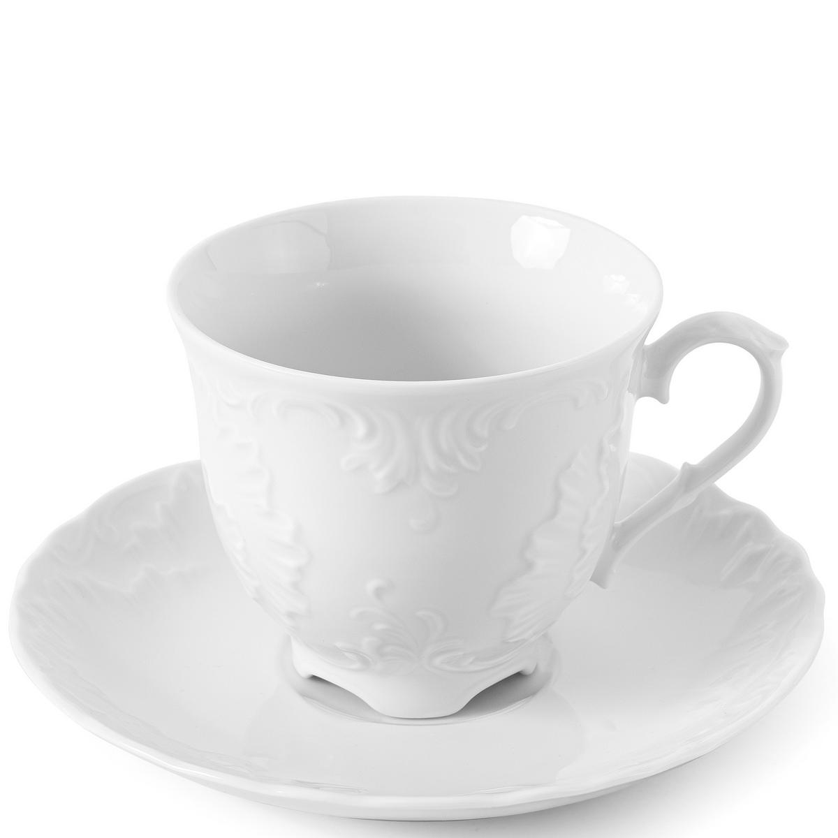 TEETASSEN Cmielow Rococo 6-tlg - Weiß, Keramik (0.25L) - KONSIMO®