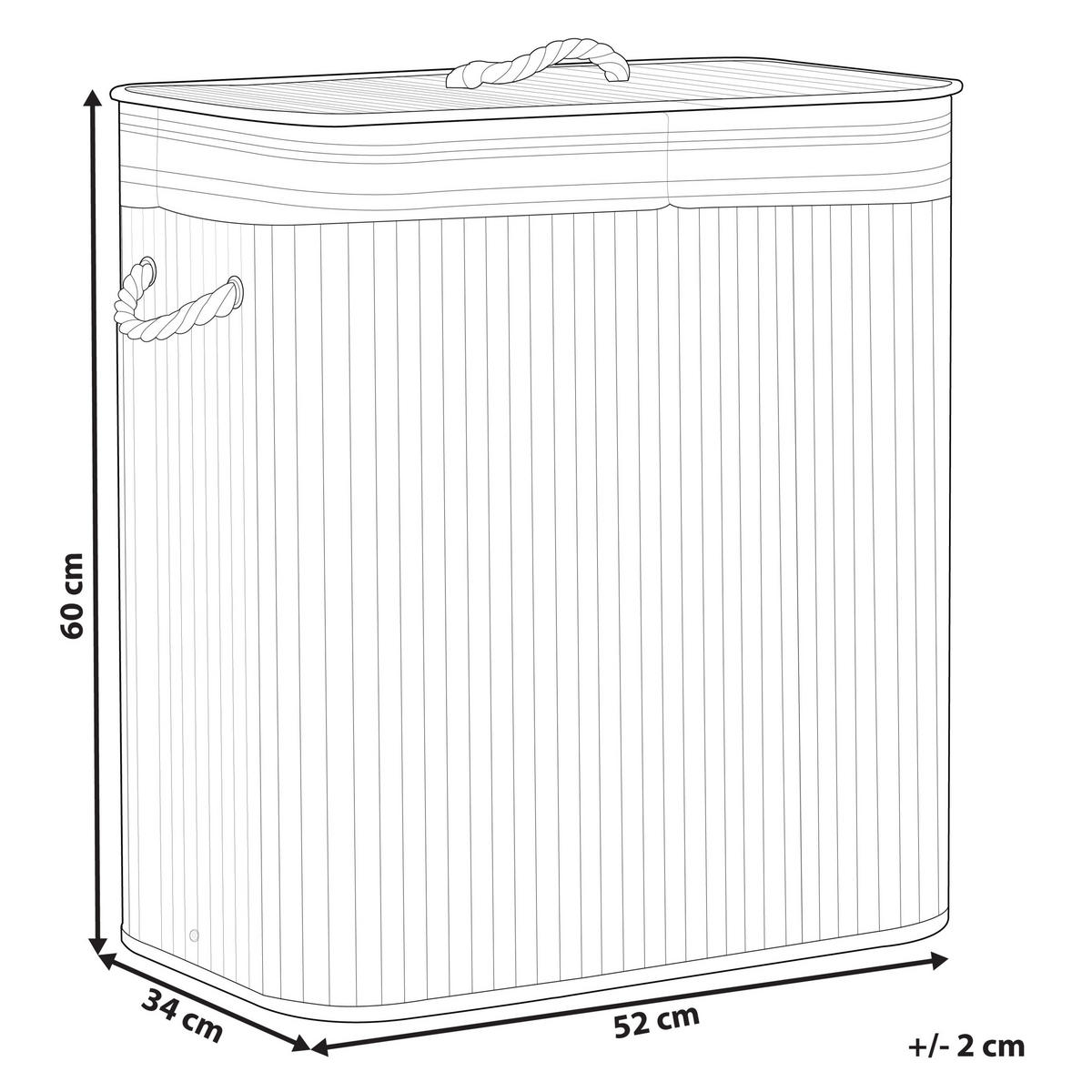 KORB Weiß Kalthota - Weiß, Holz (52/60/34cm) - Beliani