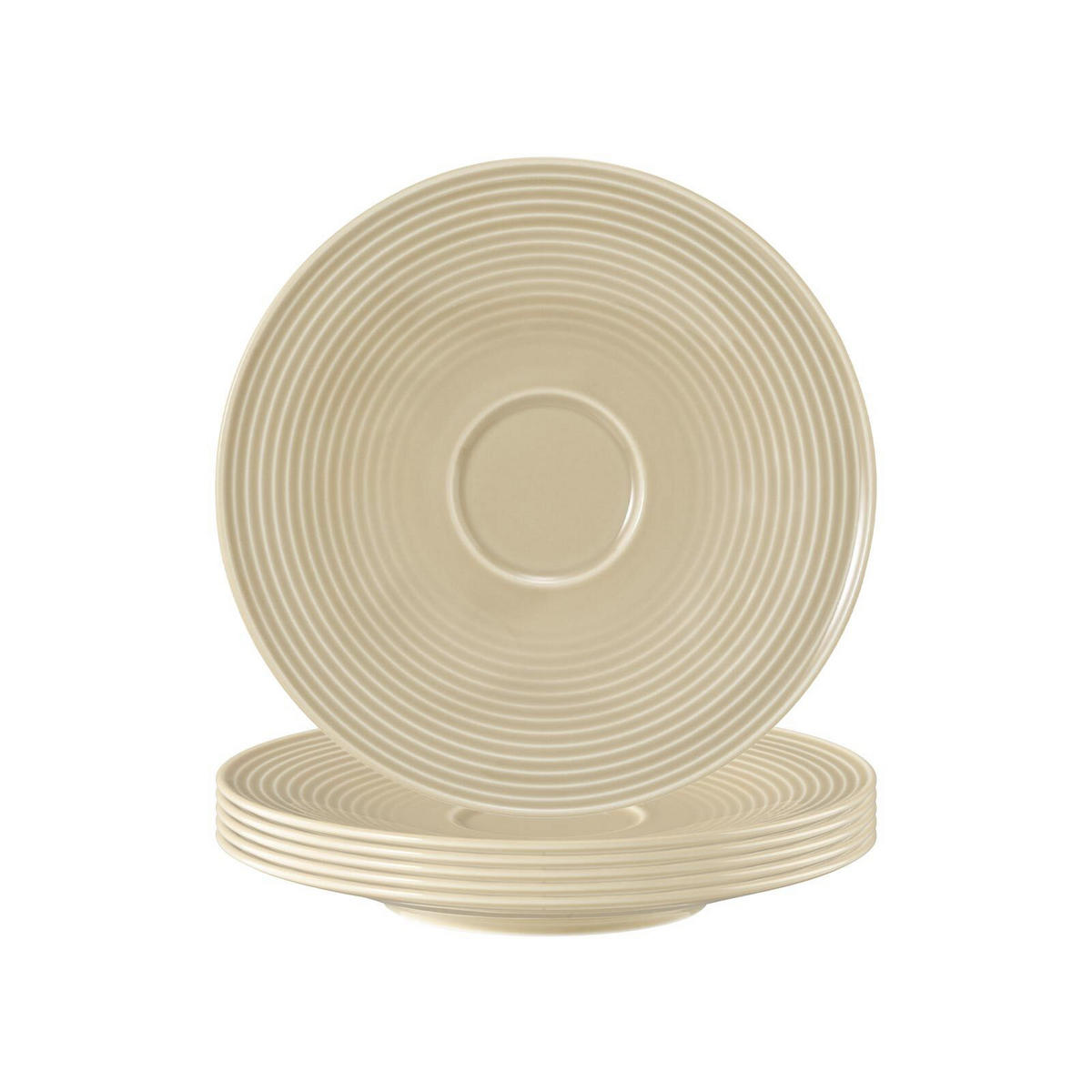 UNTERTASSEN Beat Color Glaze Sandbeige ø 16,7 cm 6er Set - Beige, Keramik (16.7cm) - Seltmann Weiden