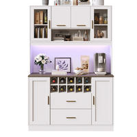 KÜCHENSCHRANK 120x36.3x180Cm LED Steckdose 6 Türen - Weiß, Metall (120/180/36.3cm) - FLIEKS