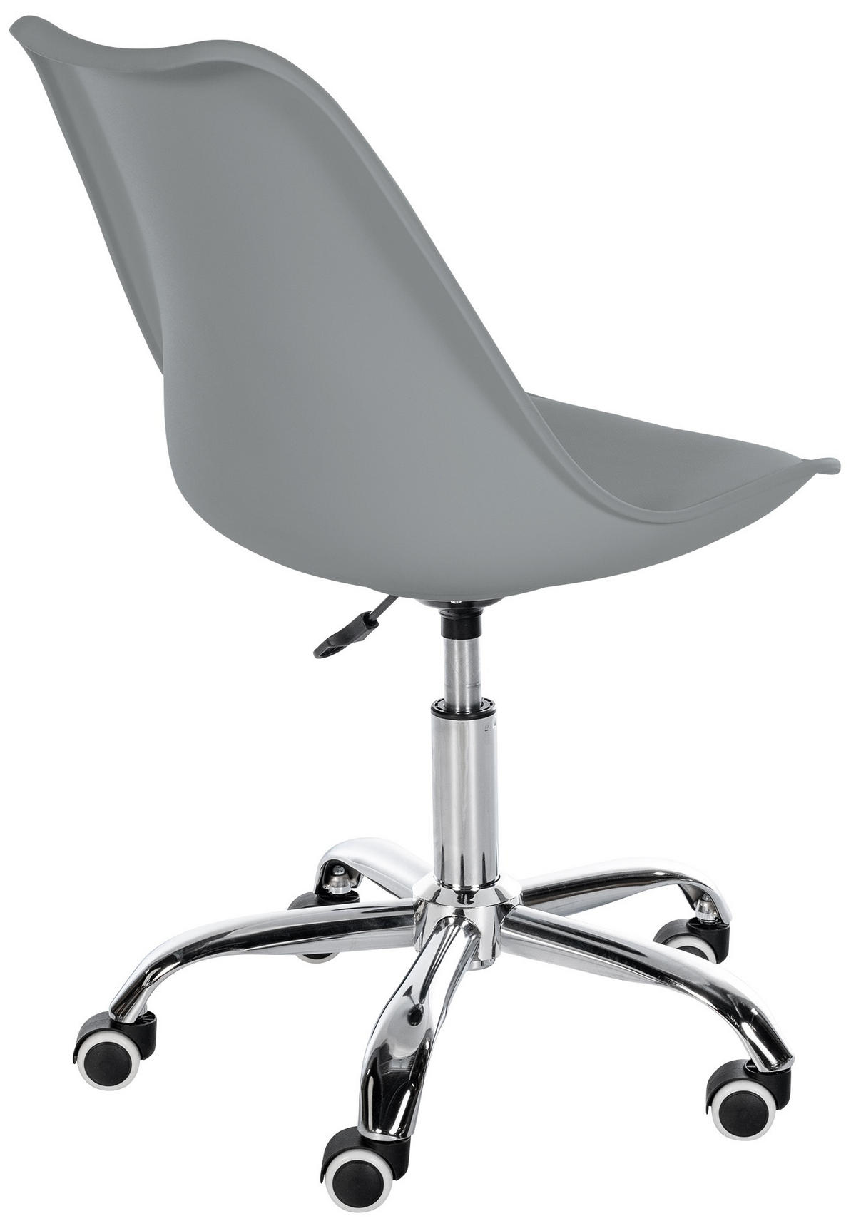 HOCKER Kunststoff grau - Chromfarben/Grau, Kunststoff/Metall (51/78/55cm) - CLP
