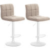 BARHOCKER 2er Set Stoff creme - Creme, Textil/Metall (46/94/47cm) - CLP