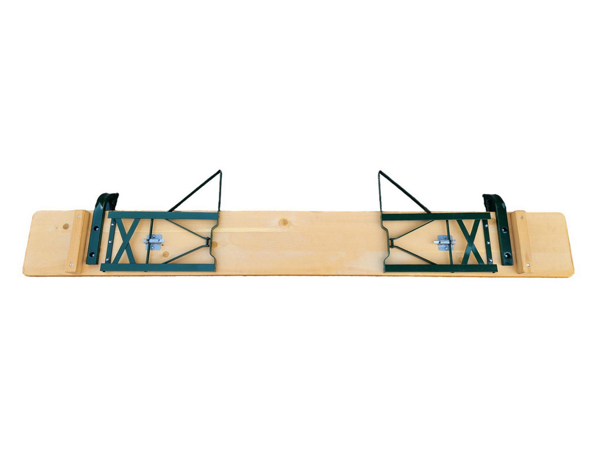 BIERZELTGARNITUR ALPENFEST PRO Premium Qualität Mit Rückenlehne 77x220x80cm Fichtenholz - Eichefarben, Holz - CHEFGASTRO