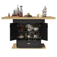 ROZKLÁDACÍ jídelní stůl 110-140/80/75 cm s úložným prostorem, odolnou MDF deskou a stabilní základnou, Přírodní dřevo - přírodní, kompozitní dřevo (110/80/75cm) - Redom