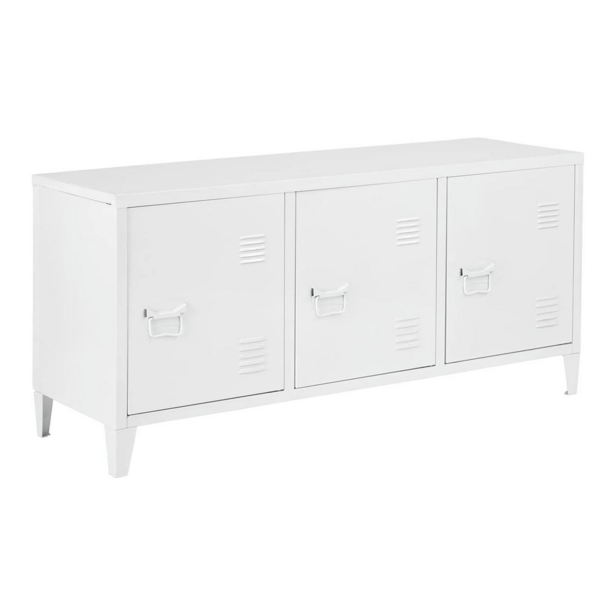 SIDEBOARD Kotka - Weiß, Metall (113/58/40cm) - [en.casa]