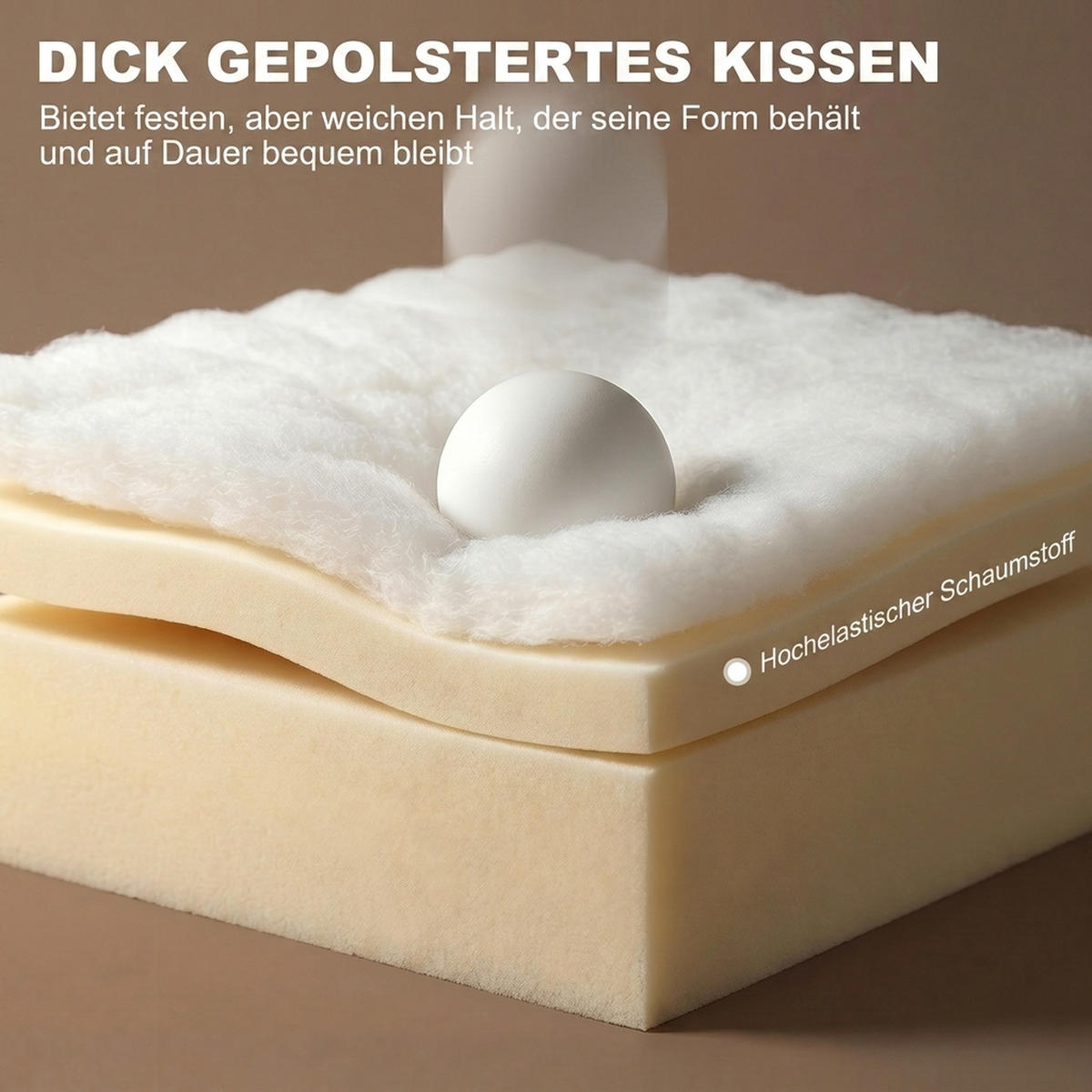 BÄDDFÅTÖLJ i polyester, beige - Beige/Brun, Textil/Metall (75/84/90cm) - HOMCOM