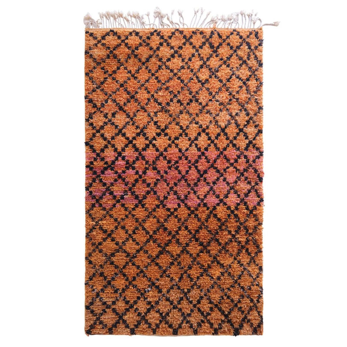 BERBERTEPPICH aus reiner Wolle 165x 294 cm - Orange, Naturmaterialien (165/294cm) - AFK Living